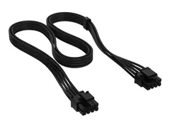 CORSAIR Elite Premium Type 4 - Strømkabel 8-pins EPS12V (hann) til 8-pins EPS12V (hann) - individually sleeved - svart (en pakke 2)