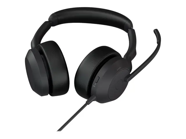Jabra Evolve2 50 UC Stereo - Hodesett on-ear kablet aktiv støydemp...