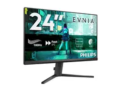 Philips Evnia 3000 24M2N3200S - LED-skjerm gaming - 24" (23.8" synlig) - 1920 x 1080 Full HD (1080p) @ 180 Hz - IPS - 300 cd/m² - 1000:1 - HDR10 - 0.5 ms - 2xHDMI, DisplayPort - høyttalere - koksgrå