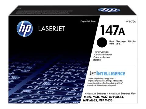 HP 147A - Svart - original - LaserJet tonerpatron (W1470A) - for LaserJet Enterprise MFP M634; LaserJet Enterprise Flow MFP M634, MFP M635, MFP M636