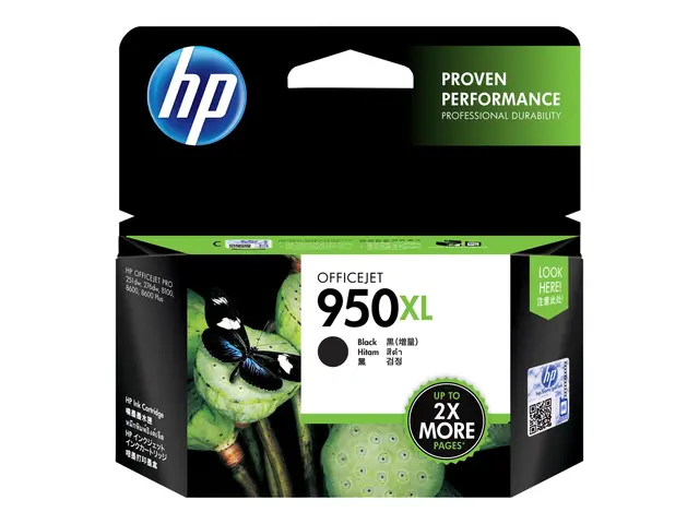 HP 950XL - Høy ytelse svart original Officejet blekkpatron for Pro...