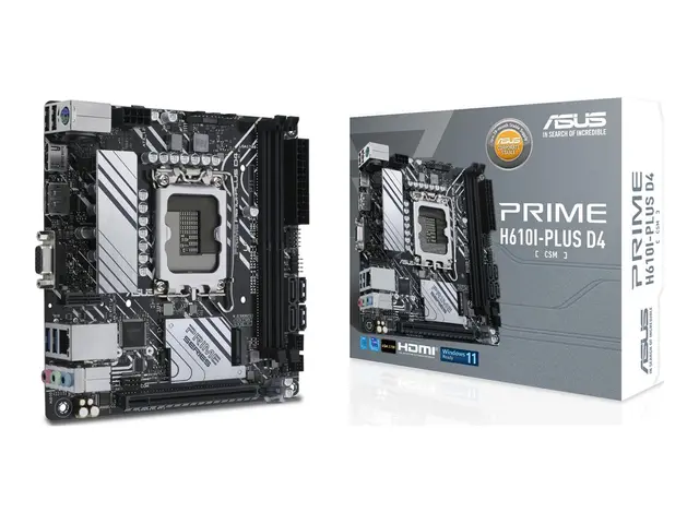 ASUS PRIME H610I-PLUS D4-CSM - Hovedkort mini-ITX LGA1700-sokkel H...