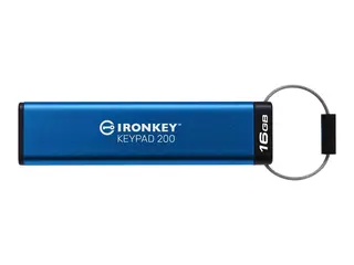 Kingston IronKey Keypad 200 - USB-flashstasjon kryptert - 16 GB - USB 3.2 Gen 1
