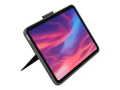 Logitech Combo Touch - Tastatur og folioveske med styrepute - bakgrunnsbelyst - Apple Smart connector - AZERTY - Fransk - Oxford-grå - for Apple 10.9-inch iPad (10. generasjon)
