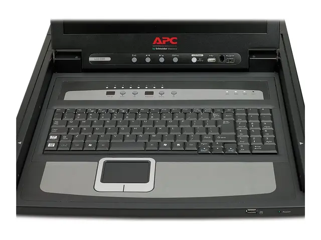 APC LCD Console - KVM-konsoll med KVM-svitsj - 8 porter - PS/2 - 1...