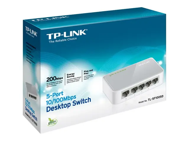 TP-Link TL-SF1005D 5-Port 10/100Mbps Desktop Switch - Switch - 5 x...