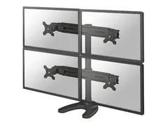 Neomounts FPMA-D700DD4 - Stativ full bevegelse - for 4 LCD-skjermer - svart - skjermst&#248;rrelse: 19&quot;-30&quot; - skrivebordsstativ, malje, skrivebordsmonterbar