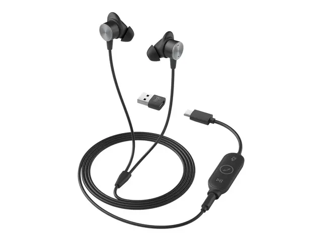 Logitech Zone Wired Earbuds - Hodesett - i øret - kablet - 3,5 mm ...