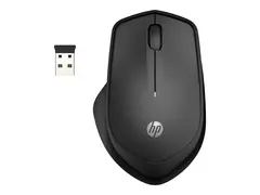 HP 285 Silent - Mus - ergonomisk optisk - tr&#229;dl&#248;s - 2.4 GHz - USB tr&#229;dl&#248;s mottaker