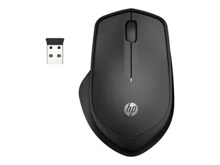 HP 285 Silent - Mus - ergonomisk - optisk tr&#229;dl&#248;s - 2.4 GHz - USB tr&#229;dl&#248;s mottaker