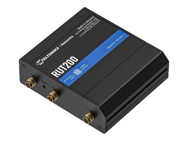 Teltonika RUT200 - Trådløs ruter - WWAN 2,4 GHz - 4G, 2G, 3G - DIN...