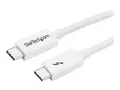 StarTech.com 3.3ft (1m) Thunderbolt 3 Cable, 20Gbps, 100W PD, 4K Video, Thunderbolt-Certified, Compatible w/ TB4/USB 3.2/DisplayPort Thunderbolt-kabel - 24 pin USB-C til 24 pin USB-C - 1 m