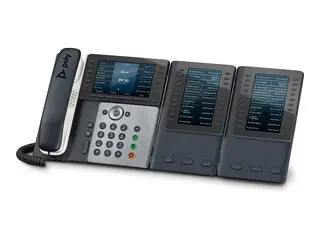 HP Poly Edge E500 - VoIP-telefon med anrops-ID/samtale venter treveis anropskapasitet - SIP, SDP - 48 linjer - midnattsbl&#229;, hvit