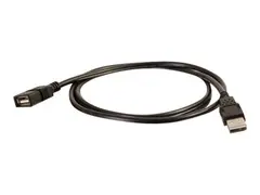 C2G 2m USB 2.0 A Male to A Female Extention Cable (6.6ft) USB-forlengelseskabel - USB (hann) til USB (hunn) - 2 m - svart