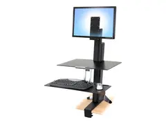Ergotron - Monteringskomponent (forsenket avstandsstykke, brakett) for LCD-skjerm - sett for h&#248;y bruker - solid st&#229;l - svart - kan monteres p&#229; arbeidsstasjon