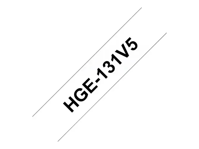 Brother HGE-131V5 - Svart på blank Rull (1,2 cm x 8 m) 5 kassett(e...