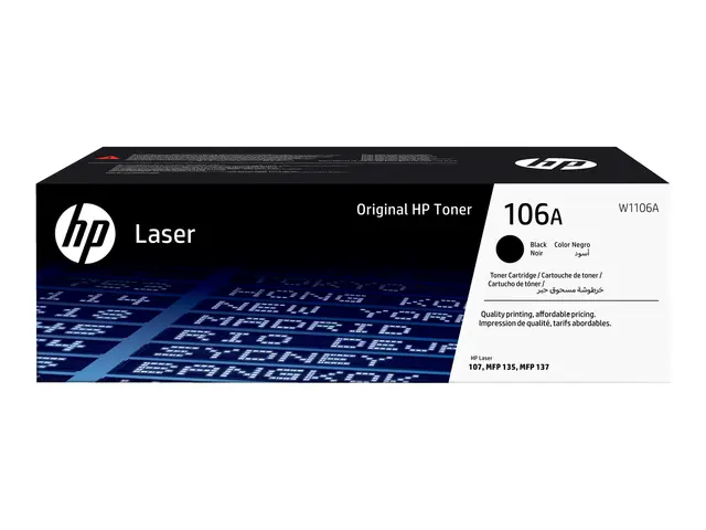 HP 106A - Svart - original - tonerpatron (W1106A) - for Laser 107,...