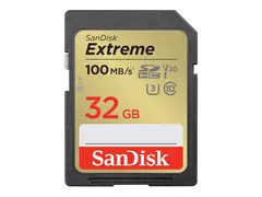 SanDisk Extreme PLUS - Flashminnekort - 32 GB UHS-I U3 / Class10 - SDHC UHS-I