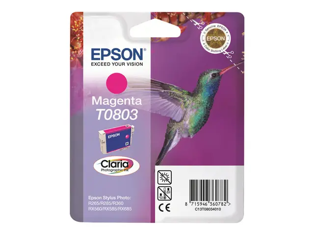 Epson T0803 - Magenta - original - blære med RF/lyd-alarm - blekkp...