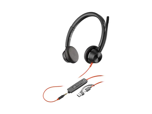 HP Poly Blackwire 3325 - 3300 series hodesett on-ear kablet 3,5 mm...