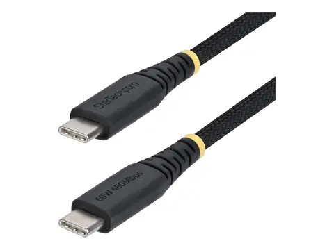 StarTech - USB-kabel - USB-C (hann) til USB-C (hann) USB 2.0 - 3 A - 2 m - USB Power Delivery (60W) - svart