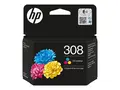 HP 308 - Gul, cyan, magenta - original - blekkpatron for ENVY 6110e, 6120e, 6122e, 6130e, 6132e, 6520e, 6530e, 6532e