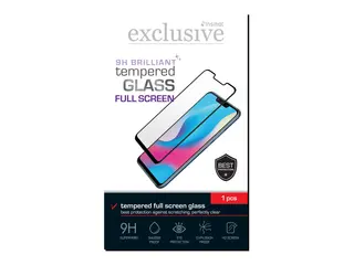 Insmat Exclusive - Skjermbeskyttelse for mobiltelefon full skjerm - 2.5D - glass - rammefarge svart - for Motorola Moto G14