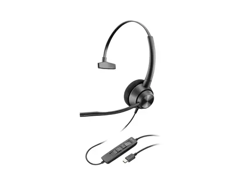 HP Poly EncorePro 310 - EncorePro 300 series hodesett - on-ear - kablet - USB-C - svart - Works With Chromebook Certified
