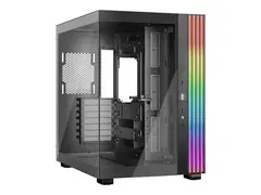 be quiet! Light Base 600 DX - Midi-t&#229;rn ATX - sidepanel med vindu (glass) - ingen str&#248;mforsyning (ATX / PS/2) - svart - USB/lyd