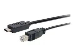 C2G 6ft USB 2.0 USB-C to USB-B Cable M/M Black - USB-kabel - USB-type B (hann) til 24 pin USB-C (hann) - USB 2.0 - 1.83 m - svart