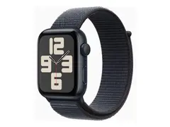 Apple Watch SE (GPS) - 2. generasjon - 44 mm midnattsaluminium - smartklokke med sportssl&#248;yfe - myk dobbeltlagsnylon - blekk - h&#229;ndleddst&#248;rrelse: 130-200 mm - 32 GB - Wi-Fi 4, Bluetooth - 32.9 g