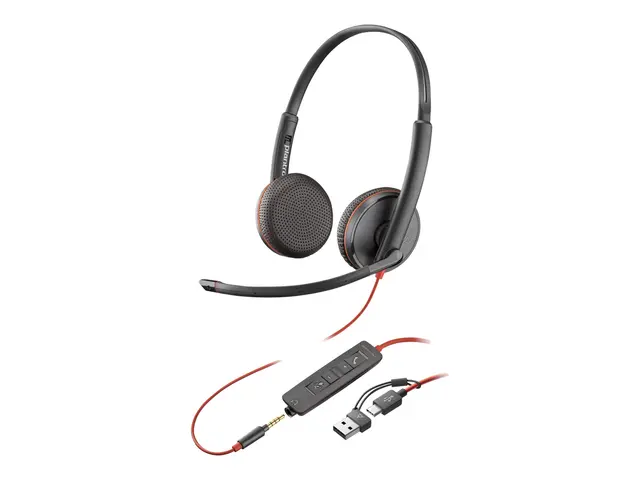 Poly Blackwire 3225 - 3200 Series hodesett on-ear kablet 3,5 mm ja...