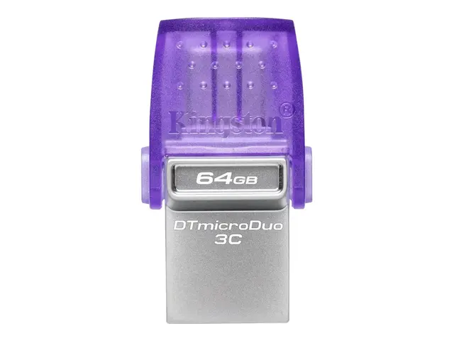 Kingston DataTraveler microDuo 3C - USB-flashstasjon 64 GB USB 3.2...