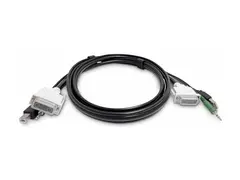 StarTech - Tastatur / video / musekabel (KVM) TAA-samsvar - USB-type A, DVI, 3,5 mm telefonjakk (hann) til USB Type B, DVI, 3,5 mm telefonjakk (hann) - 1.8 m