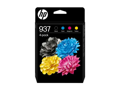 HP 937 - 4-pack - svart, cyan, magenta, gul original - blekkpatron - for P/N: 403X8B#ABF, 403Y0B#AB5, 537P5B, 53N94B, 5A0S0C, 5A0S0C#778