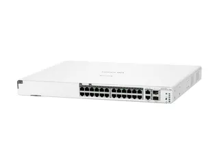 HPE Networking Instant On 1960 24G 20p Class4 4p Class6 PoE 2XGT 2SFP+ 370W Switch Switch - L3 Lite - Styrt - 24 x 10/100/1000 + 2 x 10 Gigabit SFP+ + 2 x 100/1000/10GBase-T - rackmonterbar - PoE (370 W)
