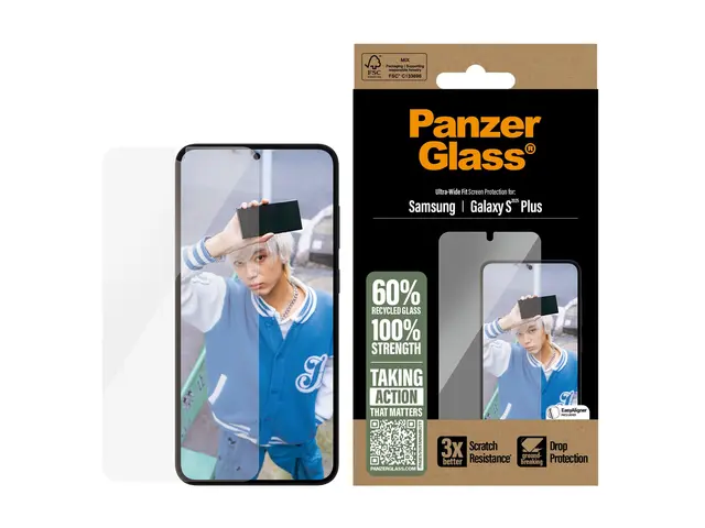 PanzerGlass - Skjermbeskyttelse for mobiltelefon ultrabred passfor...