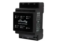 Shelly LAN Switch - Switch - 10/100 Mbps 5 x 10/100 - DIN-skinnemonterbar