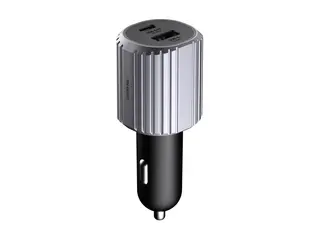 Unisynk - Bilstr&#248;madapter - 72 watt PD 2.0, PD 3.0 - 2 utgangskontakter (24 pin USB-C, USB-type A) - gr&#229;