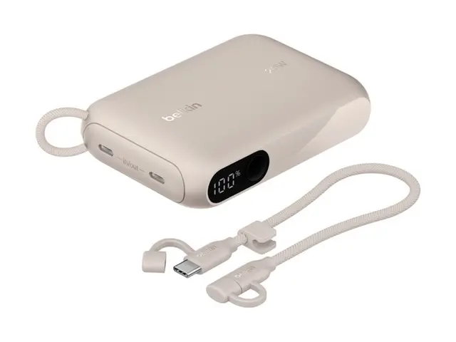 Belkin BoostCharge - Strømbank med skjerm 10000 mAh 20 watt PD 2 u...