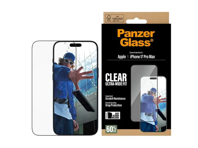 PanzerGlass - Skjermbeskyttelse for mobiltelefon ultravid passform...