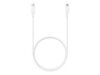 Samsung EP-DN975 - USB-kabel - 24 pin USB-C (hann) til 24 pin USB-C (hann) USB 2.0 - 1 m - USB Power Delivery (5 A, 100 W) - hvit - for Galaxy Note10, Note10+, Note10+ 5G