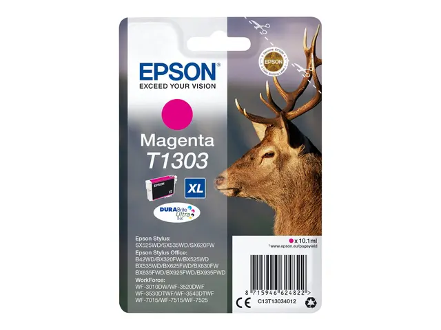 Epson T1303 - XL-størrelse magenta original blære med RF/lyd-alarm...