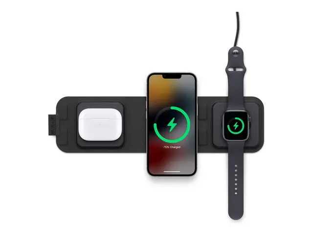mophie 3-in-1 - Trådløs ladepute med MagSafe + AC-strømadapter 15 ...