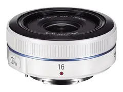 Samsung EX-W16ANW - Vidvinkelobjektiv - 16 mm f/2.4 Pancake - Samsung NX - for Samsung NX1000, NX20, NX210; GALAXY NX; SMART Camera NX1100, NX2000, NX2020, NX300, NX3300