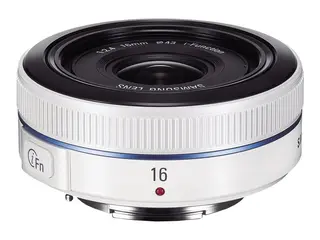 Samsung EX-W16ANW - Vidvinkelobjektiv 16 mm - f/2.4 Pancake - Samsung NX - for Samsung NX1000, NX20, NX210; GALAXY NX; SMART Camera NX1100, NX2000, NX2020, NX300, NX3300