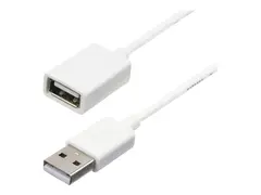 StarTech.com 1m White USB 2.0 Extension Cable Cord A to A - USB Male to Female Cable - 1x USB A (M), 1x USB A (F) - White, 1 meter (USBEXTPAA1MW) - USB-forlengelseskabel - USB til USB - 1 m