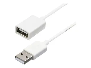 StarTech.com 1m White USB 2.0 Extension Cable Cord A to A - USB Male to Female Cable - 1x USB A (M), 1x USB A (F) - White, 1 meter (USBEXTPAA1MW) - USB-forlengelseskabel - USB til USB - 1 m