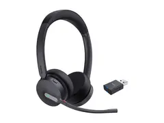 Yealink WH64 Hybrid Dual - Hodesett on-ear - DECT / Bluetooth - tr&#229;dl&#248;s - USB-A via DECT adapter, USB-C - UC-sertifisert