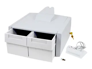 Ergotron StyleView Primary Double Tall Drawer Monteringskomponent (2-skuffsmodul, skuffinndeler) - for medikasjon - låsbar - medisinsk - grå, hvit - vognmonterbar